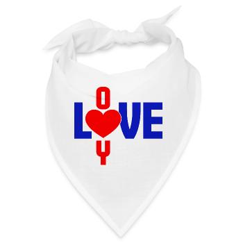 Ich liebe dich - Bandana - Weiß - Vorne