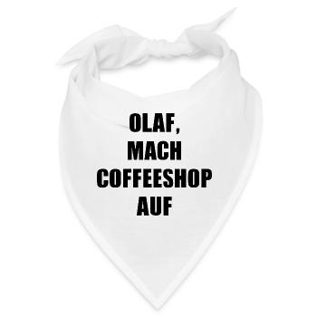 OLAF COFFEESHOP BLACK - Bandana - Weiß - Vorne