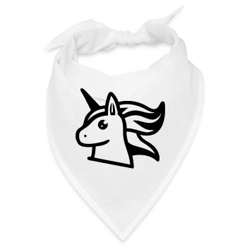 Süßes Einhorn im Comicstil - Bandana - Weiß - Vorne