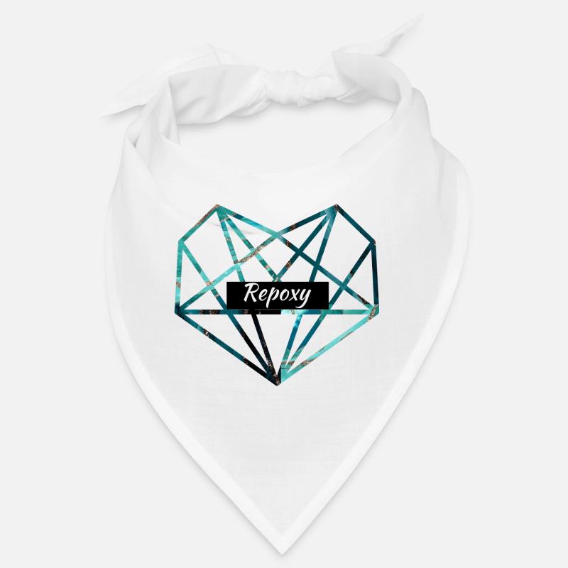 Blue green diamond Bandana