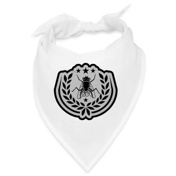 Design Stubenfliege Sterne Lorbeerkranz - Bandana - Weiß - Vorne