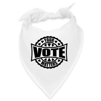 your vote matters Zitat - Bandana - Weiß - Vorne