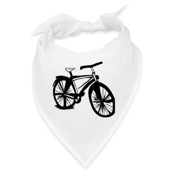 Fahrrad Gekritzel Fahrräder Radfahren Vektor 6 - Bandana - Weiß - Vorne
