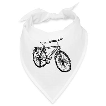 Fahrrad Gekritzel Fahrräder Radfahren Silhouette 4 - Bandana - Weiß - Vorne