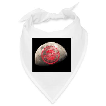 Mond, Halbmond, Planet - Bandana - Weiß - Vorne