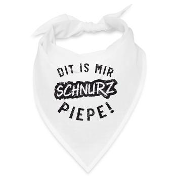 Dit is mir Schnurz Piepe Grunge black - Bandana - Weiß - Vorne