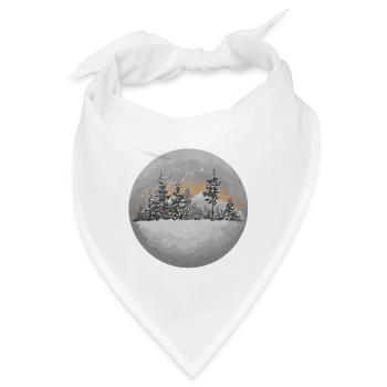 Schneelandschaften, die an Winter und Weihnachten erinnern. - Bandana - Weiß - Vorne