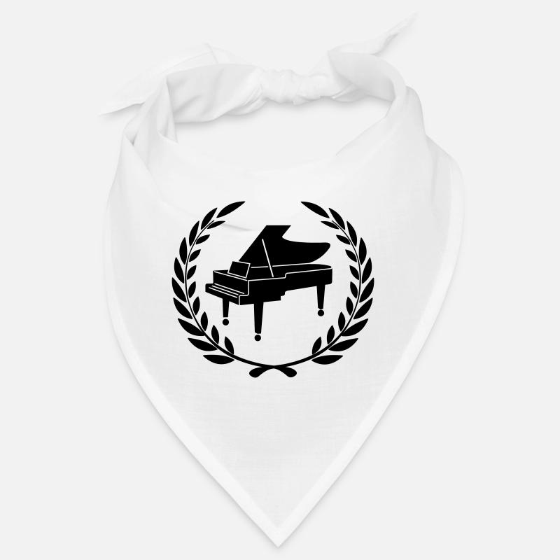 Piano logo for laurel wreath. Bandana