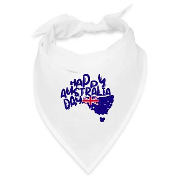 Happy Australia Day - Bandana - Weiß - Vorne
