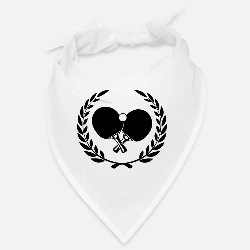 Logo de tennis de table dans une couronne de laurier Bandana