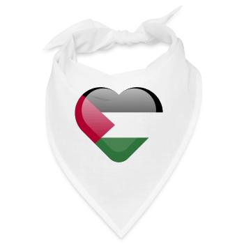 love palestine flag - Bandana - Weiß - Vorne