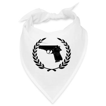 Walther im Lorbeerkranz - Bandana - Weiß - Vorne
