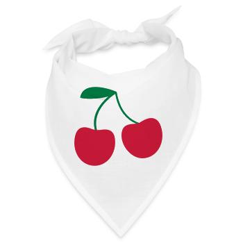 Kirsche - Bandana - Weiß - Vorne