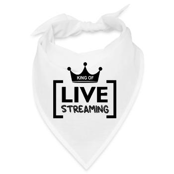 KING OF LIVE STREAM Streamer - Bandana - Weiß - Vorne