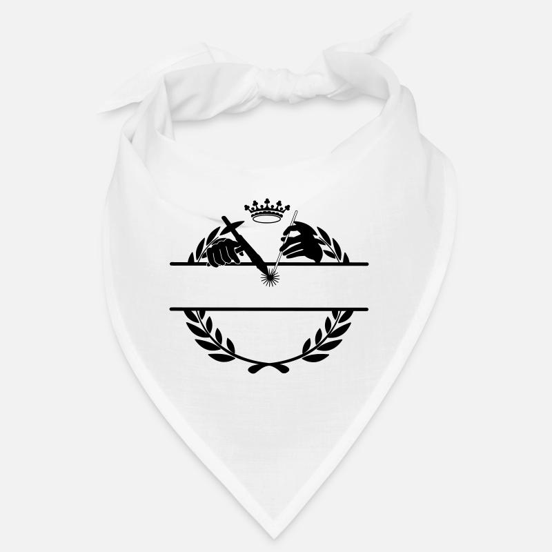 Logo de soudeur transparent avec couronne de laurier Bandana