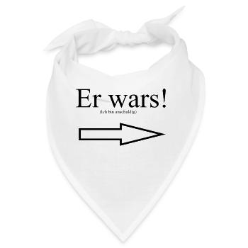 Er wars! (ich bin unschuldig) Meme Collection - Bandana - Weiß - Vorne