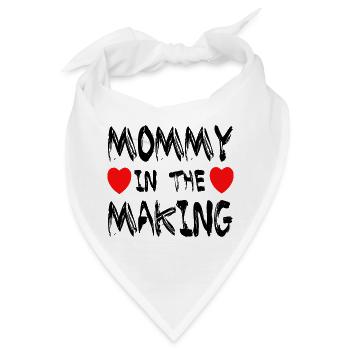 Schwangerschaft Babyparty Babyshower Boy Girl - Bandana - Weiß - Vorne