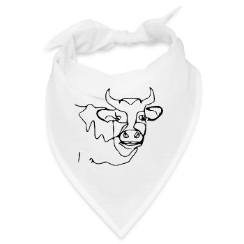Eine neugierige Kuh - Bandana - Weiß - Vorne