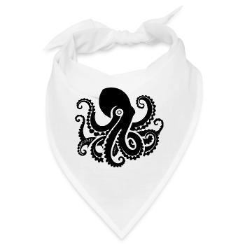 Oktopus - Bandana - Weiß - Vorne