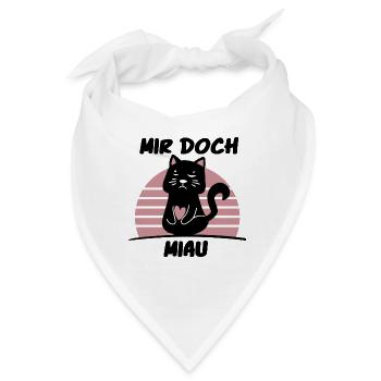 Katze - Mir doch Miau - Bandana - Weiß - Vorne