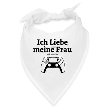 Ich liebe meine Frau - Bandana - Weiß - Vorne