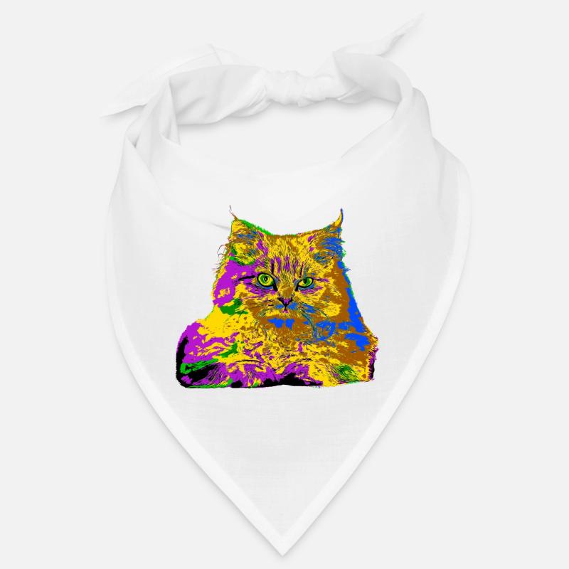 Chat coloré Bandana