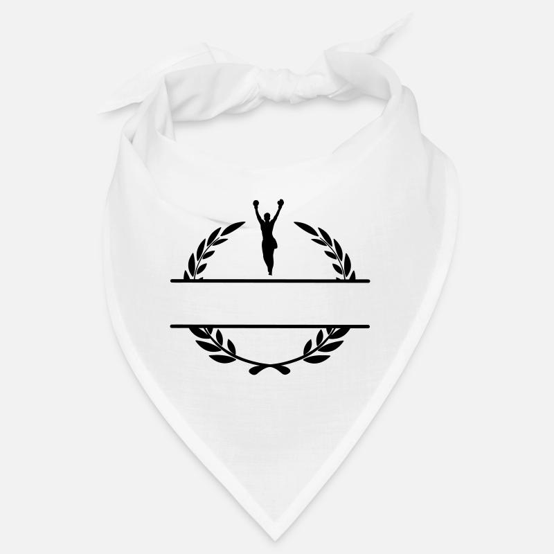 Boxer in laurel wreath with hands up Bandana