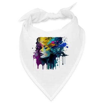 Frauengesicht Fantasy Geschenk - Bandana - Weiß - Vorne