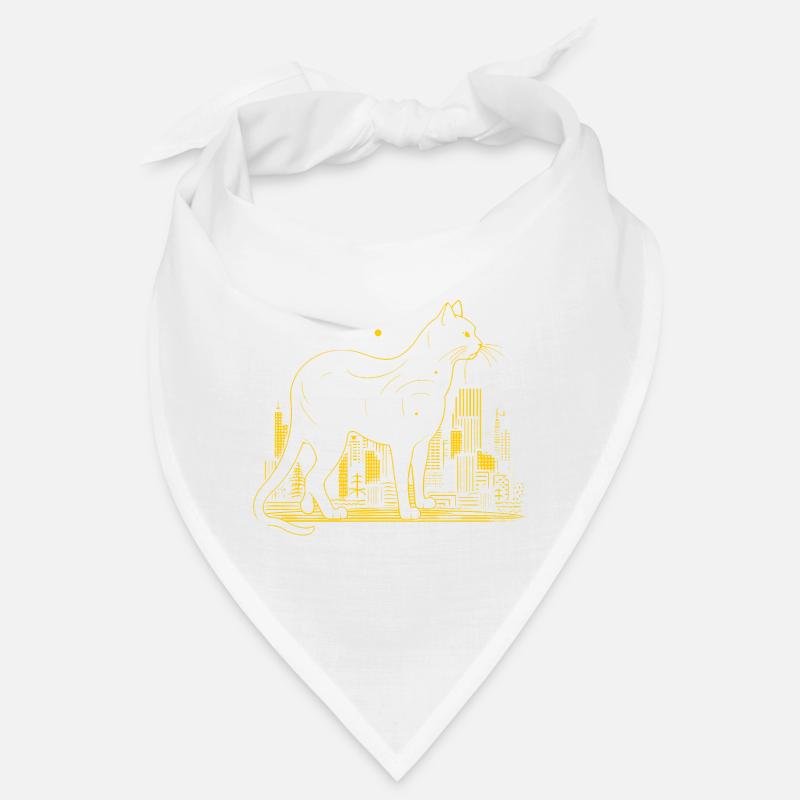 Katze Großstadt gelb Geschenk Bandana