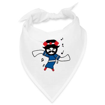 Koreaner tanzen traditionelle Tänze - Bandana - Weiß - Vorne