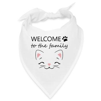 Willkommen in der Familie - Bandana - Weiß - Vorne