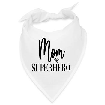 Mom my SuperHero - Bandana - Weiß - Vorne