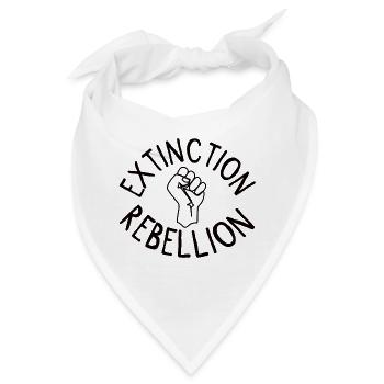 Extinction Rebellion Faust - Bandana - Weiß - Vorne
