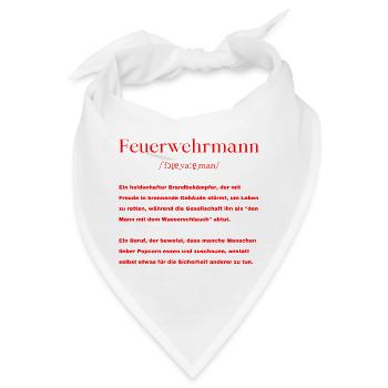 Feuerwehrmann Definition - Bandana - Weiß - Vorne