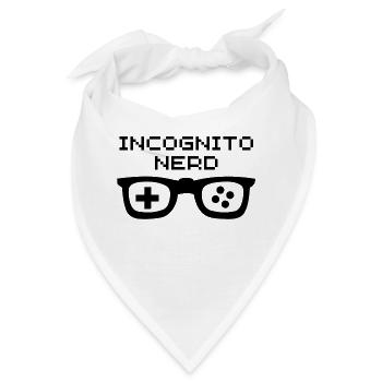 Incognito Nerd (Schwarz) - Bandana - Weiß - Vorne