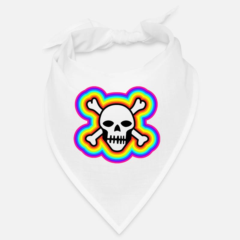 Regenbogenfarbener Schädel: Lebendiger und einzigartiger Schädel Bandana