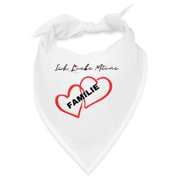 Ich Liebe Meine Familie - Bandana - Weiß - Vorne