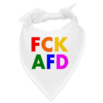 Fck afd - Bandana - Weiß - Vorne