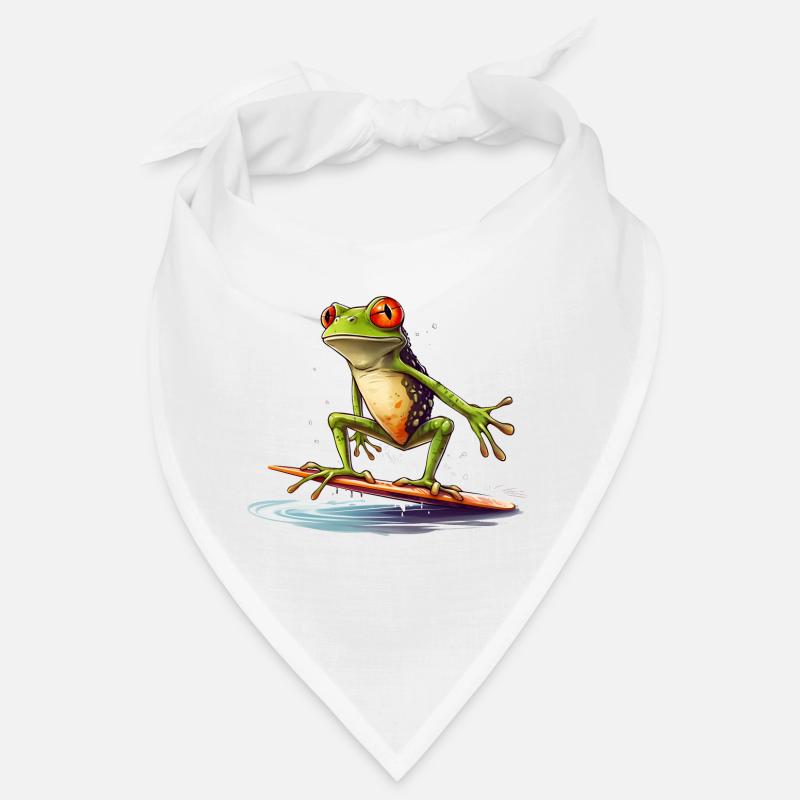 Grenouille sur la planche de surf Bandana