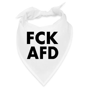 Fck afd - Bandana - Weiß - Vorne