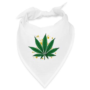 Cannabis Blatt Legalize 420 t-shirt Hanf Mode Weed - Bandana - Weiß - Vorne