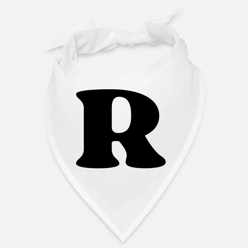 Lettre r - Bandana - blanc