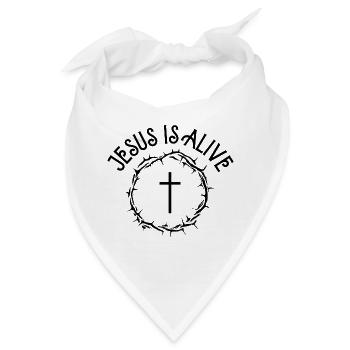 Jesus is alive - Bandana - Weiß - Vorne