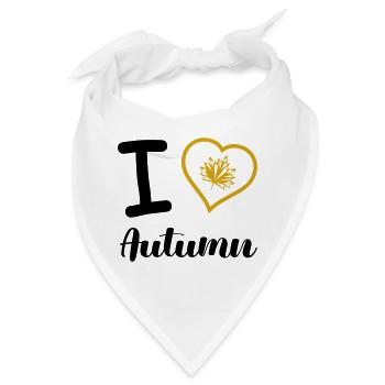 i love autumn - Bandana - Weiß - Vorne