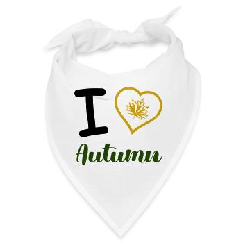 i love autumn - Bandana - Weiß - Vorne