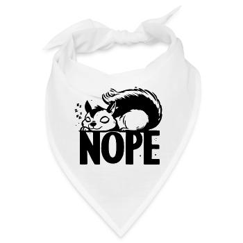 Nope Eichhörnchen Faulenzer Geschenkideen - Bandana - Weiß - Vorne