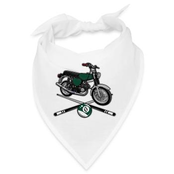 S51 (billardgrün) // Illustration - Bandana - Weiß - Vorne