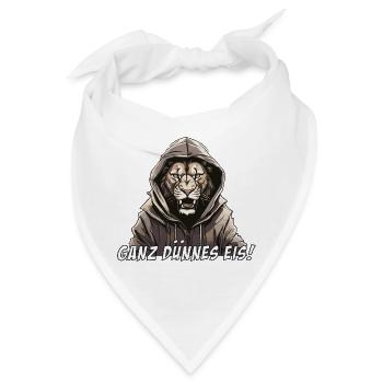 Ganz dünnes Eis Löwe - Bandana - Weiß - Vorne