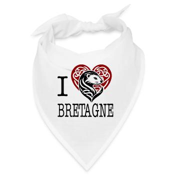 Ich liebe Bretagne Hermine Maline - Bandana - Weiß - Vorne