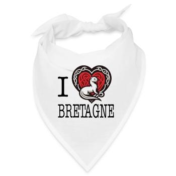Ich liebe Bretagne Hermine curieuse - Bandana - Weiß - Vorne